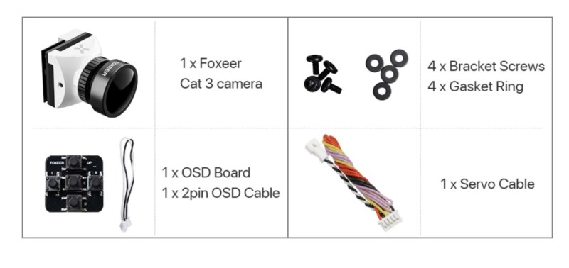 Caméra FPV Foxeer Mini Cat 3 1200TVL – Image 3